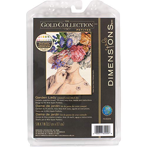 Dimensions 70-65209 Kreuzstich-Set Garden Lady nach Zählmuster, Faden, Stoff, Elfenbein, 18 Ivory Aida, 5'' x 7'' Dimensions 70-65209 Kreuzstich-Set Garden Lady nach Zählmuster, Faden, Stoff, Elfenbein, 18 Ivory Aida, 5'' x 7'' von Dimensions