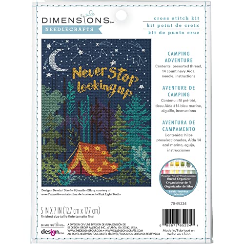 Dimensions 70-65224 Nighttime Camping Adventure Kreuzstich-Set für Anfänger, 12,7 x 17,8 cm, 14 Cnt. Navy Aida, 4 Stück Dimensions 70-65224 Nighttime Camping Adventure Kreuzstich-Set für Anfänger, 12,7 x 17,8 cm, 14 Cnt. Navy Aida, 4 Stück von Dimensions