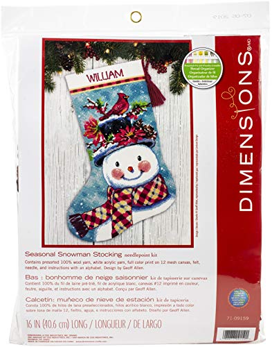 Dimensions 71-09159 Needlepoint Set, Leinen, Saisonaler Schneemann mit Wolle genäht, 16" Long Dimensions 71-09159 Needlepoint Set, Leinen, Saisonaler Schneemann mit Wolle genäht, 16" Long von Dimensions