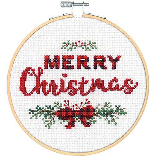 Dimensions 72-76043 Stickrahmen für Stickereien, Motiv "Merry Christmas", 14 Fadenzahl 14, 15,2 cm, Weiß Dimensions 72-76043 Stickrahmen für Stickereien, Motiv "Merry Christmas", 14 Fadenzahl 14, 15,2 cm, Weiß von Dimensions