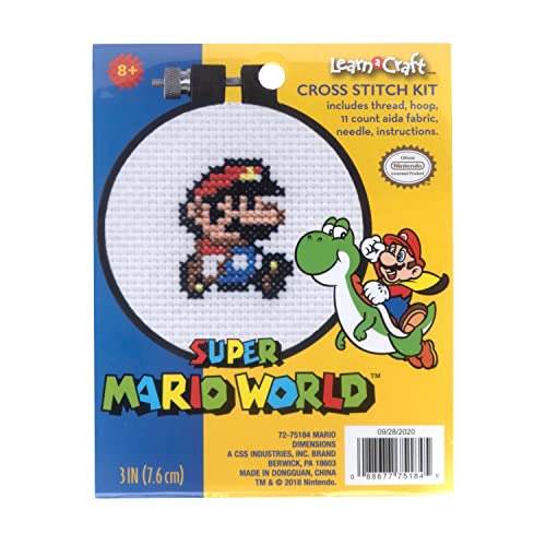 Dimensions 72-75184 Super Mario Bros Kreuzstich-Set für Anfänger, 11 Stück, weiße Aida, 7,6 cm D Dimensions 72-75184 Super Mario Bros Kreuzstich-Set für Anfänger, 11 Stück, weiße Aida, 7,6 cm D von Dimensions