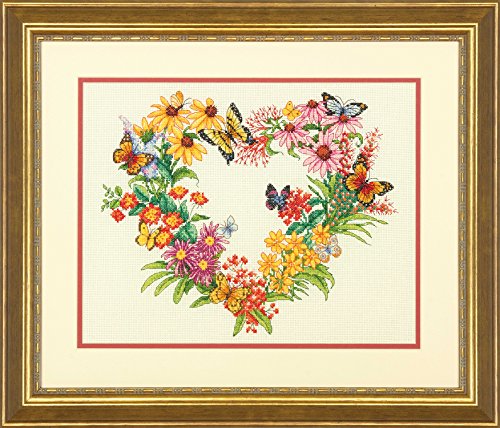 Dimensions D70-35336 Counted Cross Stitch: Wildflower Wreath, 35.5 x 28cm von Dimensions