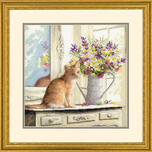 Dimensions D70-35359 Counted Cross Stitch Kit: Kitten in the Window, Aida, 30 x 30cm von Dimensions
