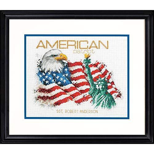 Dimensions D70-35363 Kreuzstich-Set American Patriot, personalisiertes Geschenk für Veteranen und Militär, 14-fädig, weißes Aida-Tuch, 25,4 x 20,3 cm Counted Cross Stitch Kit, 25 x 20cm Dimensions D70-35363 Kreuzstich-Set American Patriot, personalisiertes Geschenk für Veteranen und Militär, 14-fädig, weißes Aida-Tuch, 25,4 x 20,3 cm Counted Cross Stitch Kit, 25 x 20cm von Dimensions