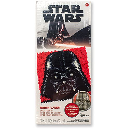Dimensions Darth Vader Star Wars Knüpfhaken-Set mit Muster, 30,5 x 30,5 cm, mehrfarbig, 3-teilig von Dimensions