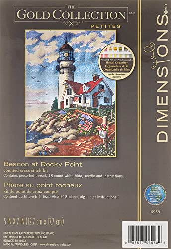Dimensions Gezählter Kreuzstick Set, Beacon Rocky Point, Gold, 3.5 x 2 ( 8 cm x 5 cm) von Dimensions