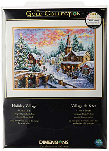 Dimensions 8783 Gold: Counted Cross Stitch: Holiday Village, 41 x 30 cm von Dimensions