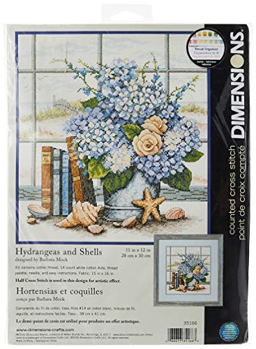 Dimensions Gezählter Kreuzstick Set, Hydrangeas and Shells, 12 in x 11 in Dimensions Gezählter Kreuzstick Set, Hydrangeas and Shells, 12 in x 11 in von Dimensions