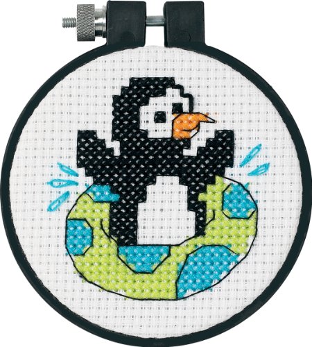 Dimensions Gezählter Kreuzstick Set, Playful Penguin von Dimensions