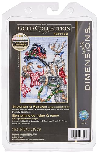 Dimensions Gezählter Kreuzstick Set, Snowmen and Reindeer von Dimensions