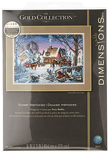 Dimensions Gezählter Kreuzstick Set, Sweet Memories, Grau von Dimensions