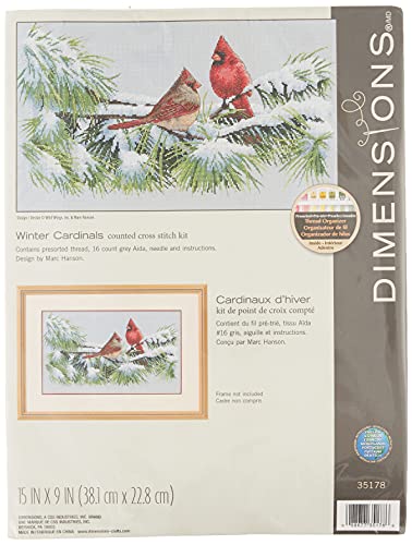 Dimensions Gezählter Kreuzstick Set, Winter Cardinals von Dimensions