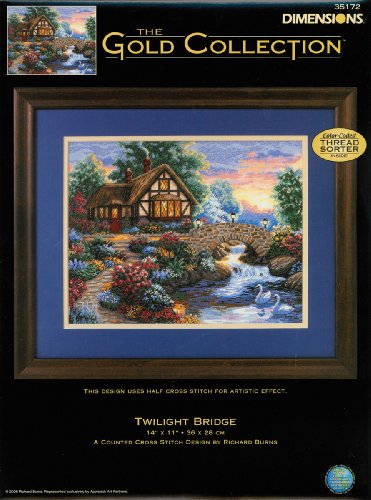Dimensions Gold: Counted Cross Stitch: Twilight Bridge von Dimensions