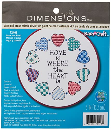 Dimensions Kreuzstich-Set (inkl. Vorlage, Nadel und Anleitung), Home and Heart von Dimensions