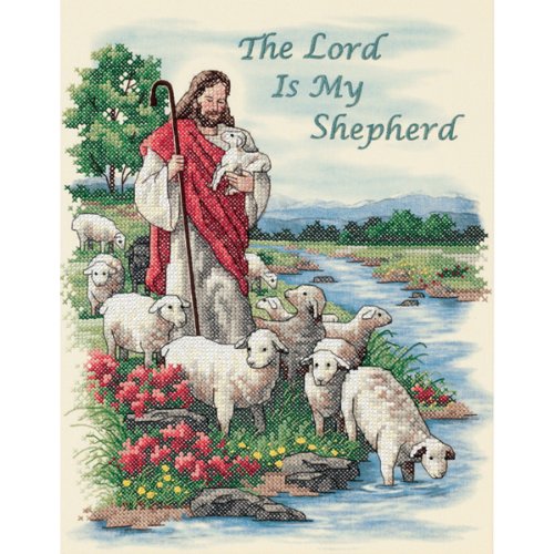 Dimensions Lord is My Shepherd, Cotton, Polyester, Multi-Colored, Needlecrafts von Dimensions