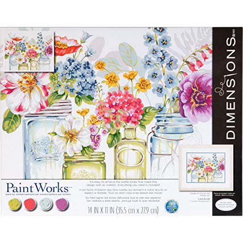 Dimensions Malen nach Nummr, 14 x 11, Regenbogenblumen, Einheitsgröße von Dimensions