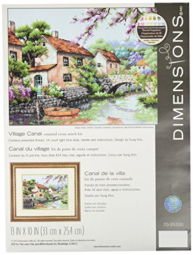 Dimensions Needlecrafts Maße Village Canal Kreuzstich-Set, 70–35330, Verschieden, One Size von Dimensions