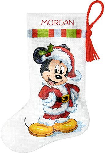 Dimensions Mickey Mouse Kreuzstich-Set für Anfänger, 14 Stück, weißes Aida-Tuch, 25,4 cm L von Dimensions