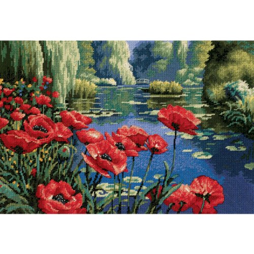 DIMENSIONS 20066 Needlepoint Lakeside Poppies Kit, 100% Cotton, Multi-Colour, 40 x 27 x 0.1 cm DIMENSIONS 20066 Needlepoint Lakeside Poppies Kit, 100% Cotton, Multi-Colour, 40 x 27 x 0.1 cm von Dimensions