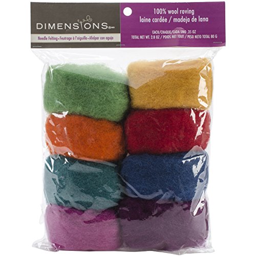 Dimensions Needlecrafts Regenbogenwolle, zum Nadelfilzen, 80 g, 8 Stück von Dimensions