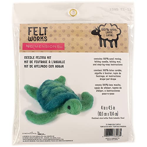 Dimensions Starter-Set für Meeresschildkröten, Nadelfilz, 10,2 x 11,4 cm, 4 Stück Dimensions Starter-Set für Meeresschildkröten, Nadelfilz, 10,2 x 11,4 cm, 4 Stück von Dimensions