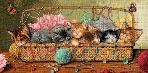 Dimensions Stickerei Set - inch Katzenkorb inch Design / Kreuzstich Dimensions Stickerei Set - inch Katzenkorb inch Design / Kreuzstich von Dimensions