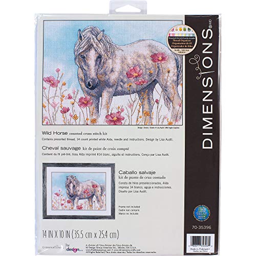Dimensions Wildpferd Kreuzstich-Set nach Zählmuster, Stoff, Mehrfarbig von Dimensions