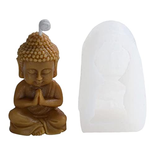 Dimweca Kerze Silikonform, 3D Buddha Statue Kerzenform, DIY Aromatherapie Kerzenform Lord Buddha Statue Gießform für Herstellung von Kerzen Kunsthandwerk von Dimweca
