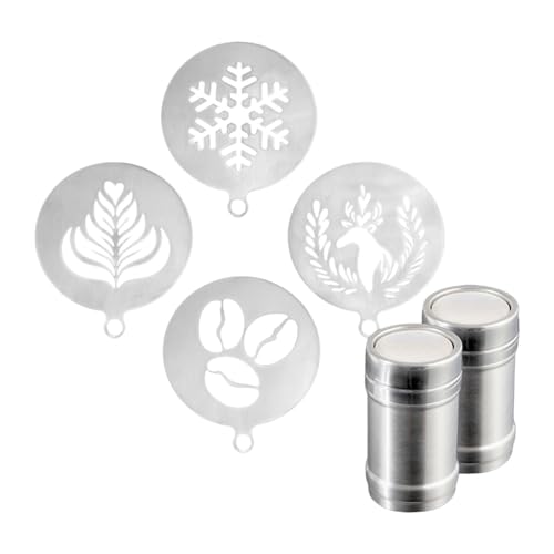 DimyFew Kaffeeschablonen für Latte Arts Kaffeedekoration Schablonen Coffee Shop Accessor, 2 Gläser DimyFew Kaffeeschablonen für Latte Arts Kaffeedekoration Schablonen Coffee Shop Accessor, 2 Gläser von DimyFew