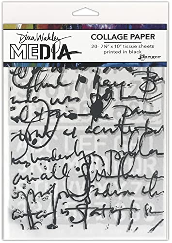 Dina Wakley Media MDA77886 Collagenpapier Text, Textcollage von Dina Wakley Media