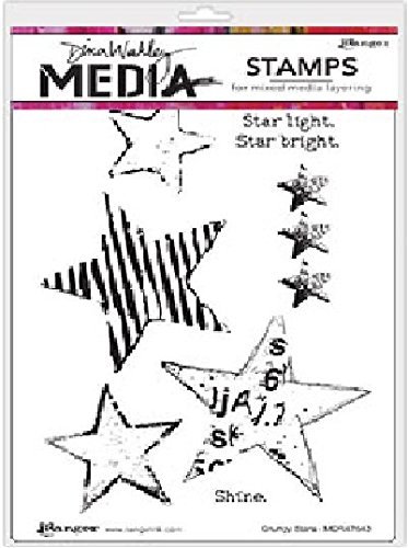 RANGER Stamp & Stencil - Star Light by Dina Wakley von Dina Wakley