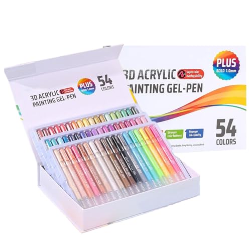 Dinchaakuarry Acryl Gelstifte Zum Ausmalen - Marker für Scrapbooking,1mm Spitze 3D Glitzer Marker zum Malen und zur Entspannung für Holz, Kunst, Handwerk, Stoff, Erwachsene, Keramik, Schule, Glas und Dinchaakuarry Acryl Gelstifte Zum Ausmalen - Marker für Scrapbooking,1mm Spitze 3D Glitzer Marker zum Malen und zur Entspannung für Holz, Kunst, Handwerk, Stoff, Erwachsene, Keramik, Schule, Glas und von Dinchaakuarry
