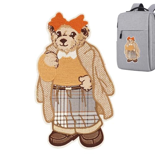Dinchaakuarry Aufnähen auf Patches – niedliche Bären-Applikationen, kleines Set von Cartoon-Patches | DIY Nähen Patches für Hüte, Jacken, Jeans, Taschen, Zubehör von Dinchaakuarry