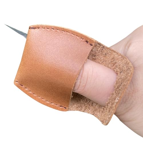 Dinchaakuarry Daumenschutz aus Leder für Holzschnitzerei, Werkzeuge für Schnitzarbeiten | Handgefertigtes Schnitzzubehör, Schutzhandschuhe für Holzschnitzereien, von Dinchaakuarry