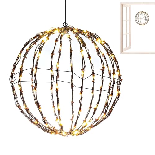 Garten LED Sphärisch Hängende Weihnachtsbeleuchtung LED Gartendekoration Außendekoration Kugel Weihnachtsterrasse Sphärisch Faltbare Festivalbeleuchtung Festival Hochzeitsbeleuchtung Terrasse von Dinchaakuarry