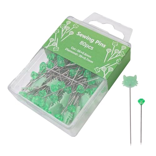 Gerade Nadeln - 80 Satinnadeln | Stoffnadeln ideal für die Herstellung von Kleidung zum Befestigen von Knöpfen zum Einfügen von Reißverschlüssen Stickerei von Dinchaakuarry