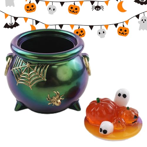 Halloween-Statuenform – Silikonharz-Gießform, Hexentopf, 3D-Epoxidharz-Gießwerkzeug, Langlebig, Flexibel, DIY-Bastel-Kürbis-Kunstzubehör | Leichtes Entformen, Wiederverwendbar, mit glän von Dinchaakuarry