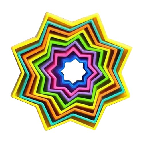 Stern-Spielzeug zum Stressabbau, sechseckiges sensorisches Spielzeug, Fidget Star Fingerspitzenspielzeug - Pädagogisches Stern-Fidget-Spiralspielzeug, tragbare sechseckige sensorische von Dinchaakuarry