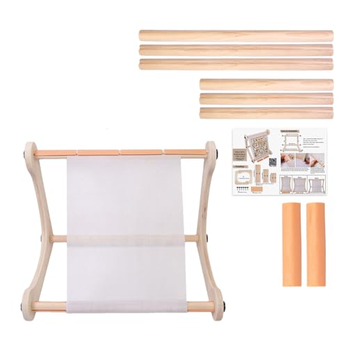 Stickstillstand-Verstellbarer Holzrollrahmen Mit Rotierenden Stäben Für Freisprechnadel, Perfekt Für Detaillierte Musternähte | Tragbares Quilt-Tool Zum Erstellen Von Cross--Punchnadel A. Stickstillstand-Verstellbarer Holzrollrahmen Mit Rotierenden Stäben Für Freisprechnadel, Perfekt Für Detaillierte Musternähte | Tragbares Quilt-Tool Zum Erstellen Von Cross--Punchnadel A. von Dinchaakuarry
