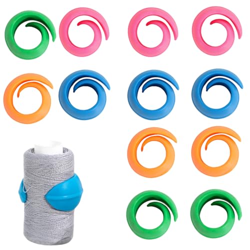 Thread Spulen Savers - Silicon Buntes Badbins Clips, Spool Huggers | Stickmaschine, abwickeln keine losen Enden oder Fadenschwänze, gemischte Silikonfadenspuler -Hugger -Nähmaschinenzubehör von Dinchaakuarry