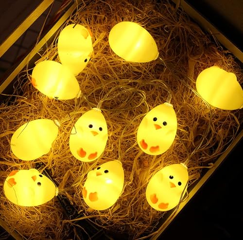 Ding Yongliang Osterküken Lichterkette, batteriebetrieben, 2 m, 10 LEDs, Dekoration für Zuhause, Innen- und Außenbereich, Osterkorb, Eier, Party, saisonale Schlafzimmerdekoration Ding Yongliang Osterküken Lichterkette, batteriebetrieben, 2 m, 10 LEDs, Dekoration für Zuhause, Innen- und Außenbereich, Osterkorb, Eier, Party, saisonale Schlafzimmerdekoration von Ding Yongliang