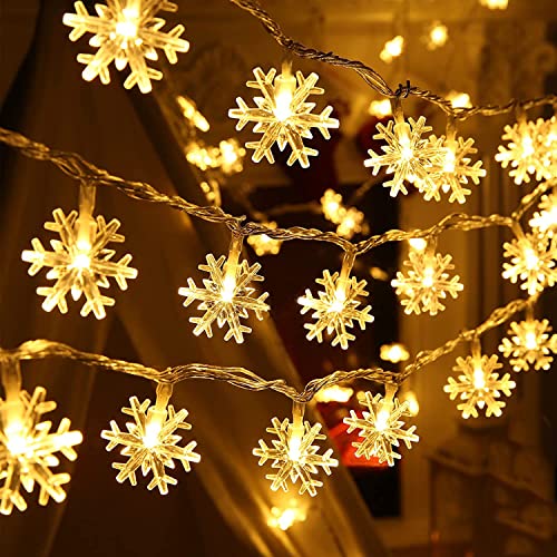 Weihnachten Schneeflocke Lichterketten,Schneeflocke Lichterketten Außen,6M 40LED Batteriebetriebene Lichterketten,2Modi Wasserdichte für Innen-Außen-Hochzeitsfeier Neujahr Garten Weihnachtsdekoration Weihnachten Schneeflocke Lichterketten,Schneeflocke Lichterketten Außen,6M 40LED Batteriebetriebene Lichterketten,2Modi Wasserdichte für Innen-Außen-Hochzeitsfeier Neujahr Garten Weihnachtsdekoration von Ding Yongliang