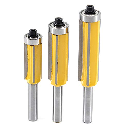 DingGreat 3 Stück 4 Nuten Bündigfräser, Schaft 8 MM, Kopierfräser mit Kugellager, Holzbearbeitung Fräswerkzeuge DingGreat 3 Stück 4 Nuten Bündigfräser, Schaft 8 MM, Kopierfräser mit Kugellager, Holzbearbeitung Fräswerkzeuge von DingGreat