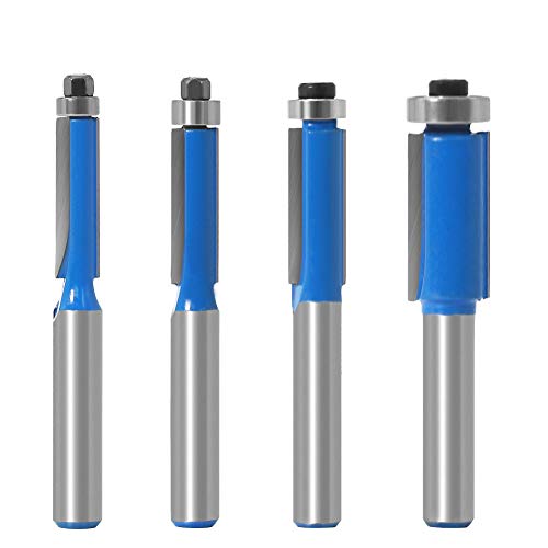 DingGreat 4 teilig 8 mm Schaft Bündigfräser, 1/4" 5/16" 3/8" 1/2" Schneiden Durchmesser Holz Fräser Router Bit Oberfräser Holzbearbeitung Fräswerkzeuge DingGreat 4 teilig 8 mm Schaft Bündigfräser, 1/4" 5/16" 3/8" 1/2" Schneiden Durchmesser Holz Fräser Router Bit Oberfräser Holzbearbeitung Fräswerkzeuge von DingGreat