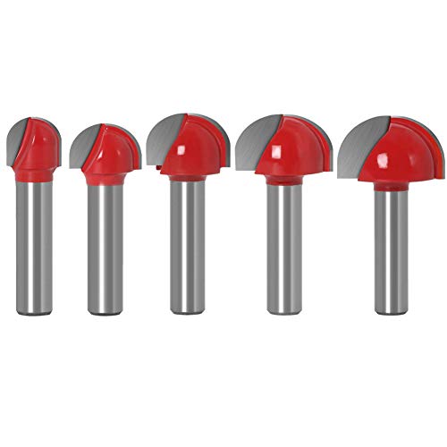 DingGreat 5 Stück 8 mm Schaft Oberfräser Hohlkehlfräser, Rund Nase Cove Core Box Fräser Holzbearbeitung Fräser 12 mm/16 mm/19 mm/22 mm/25 mm DingGreat 5 Stück 8 mm Schaft Oberfräser Hohlkehlfräser, Rund Nase Cove Core Box Fräser Holzbearbeitung Fräser 12 mm/16 mm/19 mm/22 mm/25 mm von DingGreat