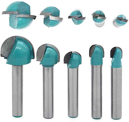 DingGreat 5 tlg 6 mm Schaft Oberfräser Hohlkehlfräser, Rund Nase Cove Core Box Fräser Holzbearbeitung Fräser 6mm /8mm /10mm /12mm /18mm DingGreat 5 tlg 6 mm Schaft Oberfräser Hohlkehlfräser, Rund Nase Cove Core Box Fräser Holzbearbeitung Fräser 6mm /8mm /10mm /12mm /18mm von DingGreat
