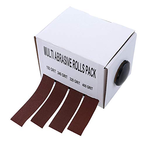 DingGreat 6 Meter Schleifpapier-Rolle, 150/240/320/400 Grit Schleifpapier 4 Rollen Schleifband Drawable Schleifpapier Trockenpolieren Schleifwerkzeuge für Metall Holzverarbeitung DingGreat 6 Meter Schleifpapier-Rolle, 150/240/320/400 Grit Schleifpapier 4 Rollen Schleifband Drawable Schleifpapier Trockenpolieren Schleifwerkzeuge für Metall Holzverarbeitung von DingGreat
