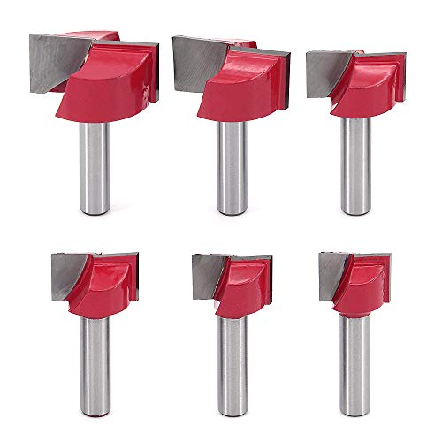 DingGreat 6 Stück 8mm Schaft Bodenreinigung Fräser Set, Fräser Schaftfräser Holzbearbeitungswerkzeug Bit, zweischneidige Planfräser- 18/20/22/25/30/32mm DingGreat 6 Stück 8mm Schaft Bodenreinigung Fräser Set, Fräser Schaftfräser Holzbearbeitungswerkzeug Bit, zweischneidige Planfräser- 18/20/22/25/30/32mm von DingGreat