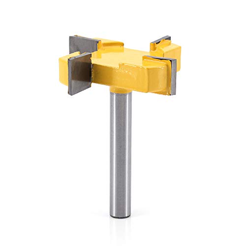 DingGreat 8mm Schaft CNC Spoilboard Oberfläche Fräser Bit, 4 Flügel, Hartmetall-bestückt, Reinigung Fräser Plattenfräser Hobelfräser von DingGreat