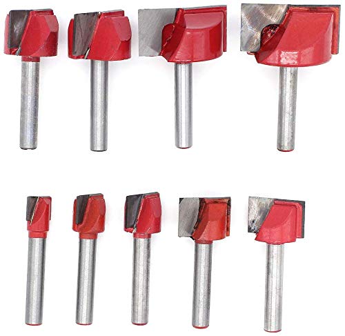 DingGreat 9 Stück 6 mm Schaft Bodenreinigung Fräser Set, Fräser Schaftfräser Holzbearbeitungswerkzeug Bit 10/13/16/18/20/22/25/30/32 mm DingGreat 9 Stück 6 mm Schaft Bodenreinigung Fräser Set, Fräser Schaftfräser Holzbearbeitungswerkzeug Bit 10/13/16/18/20/22/25/30/32 mm von DingGreat